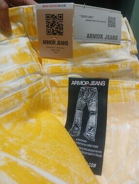 ARMOR JEANS Stacked Yellow Jeans